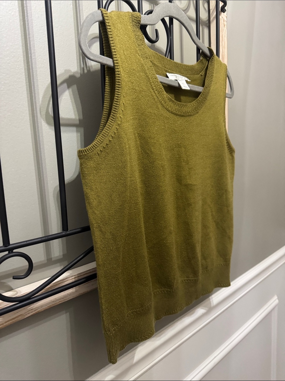 Christopher & Banks Olive Knit Sleeveless Tank - Picture 6 of 8